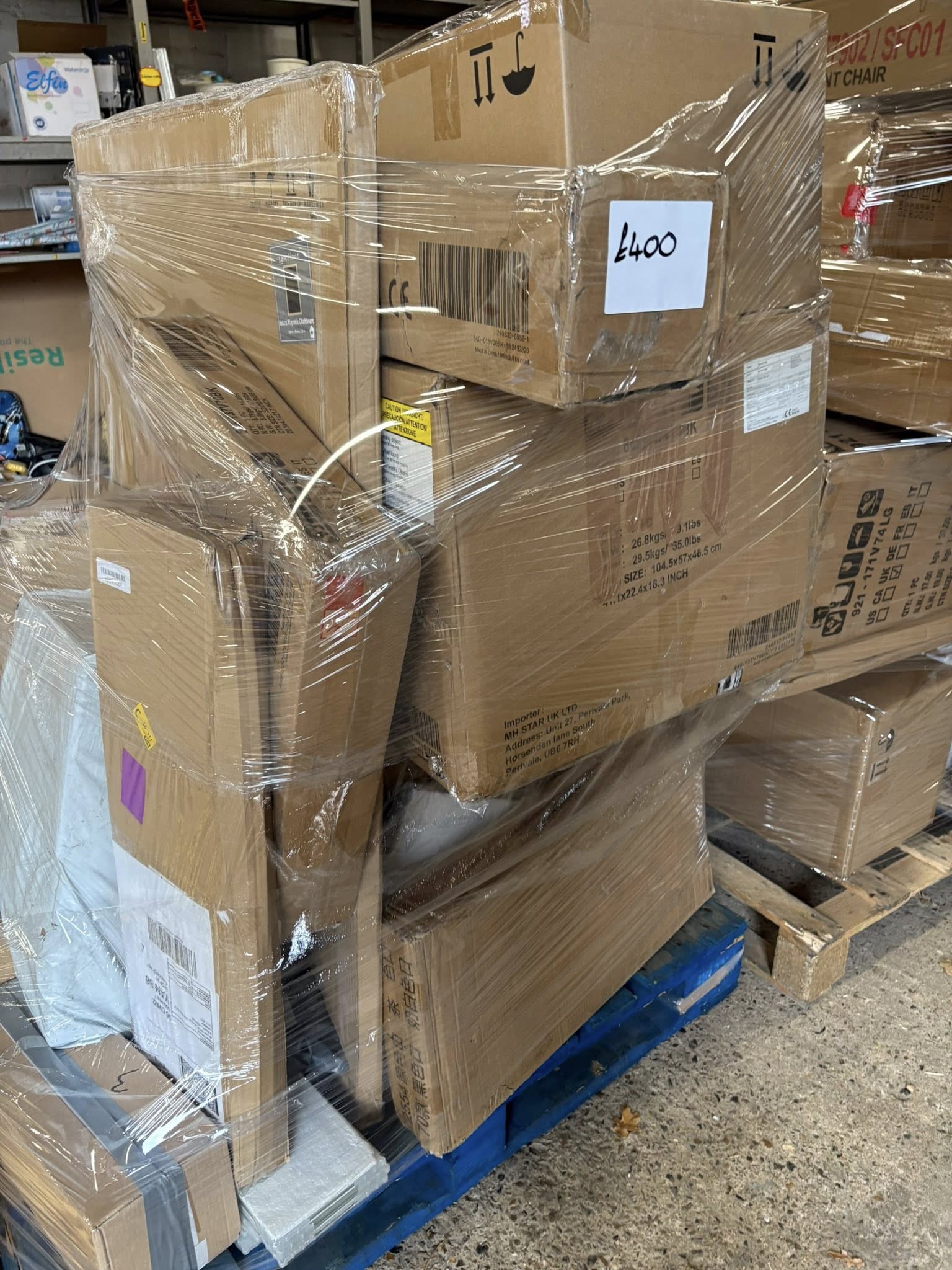 clearance and return pallets