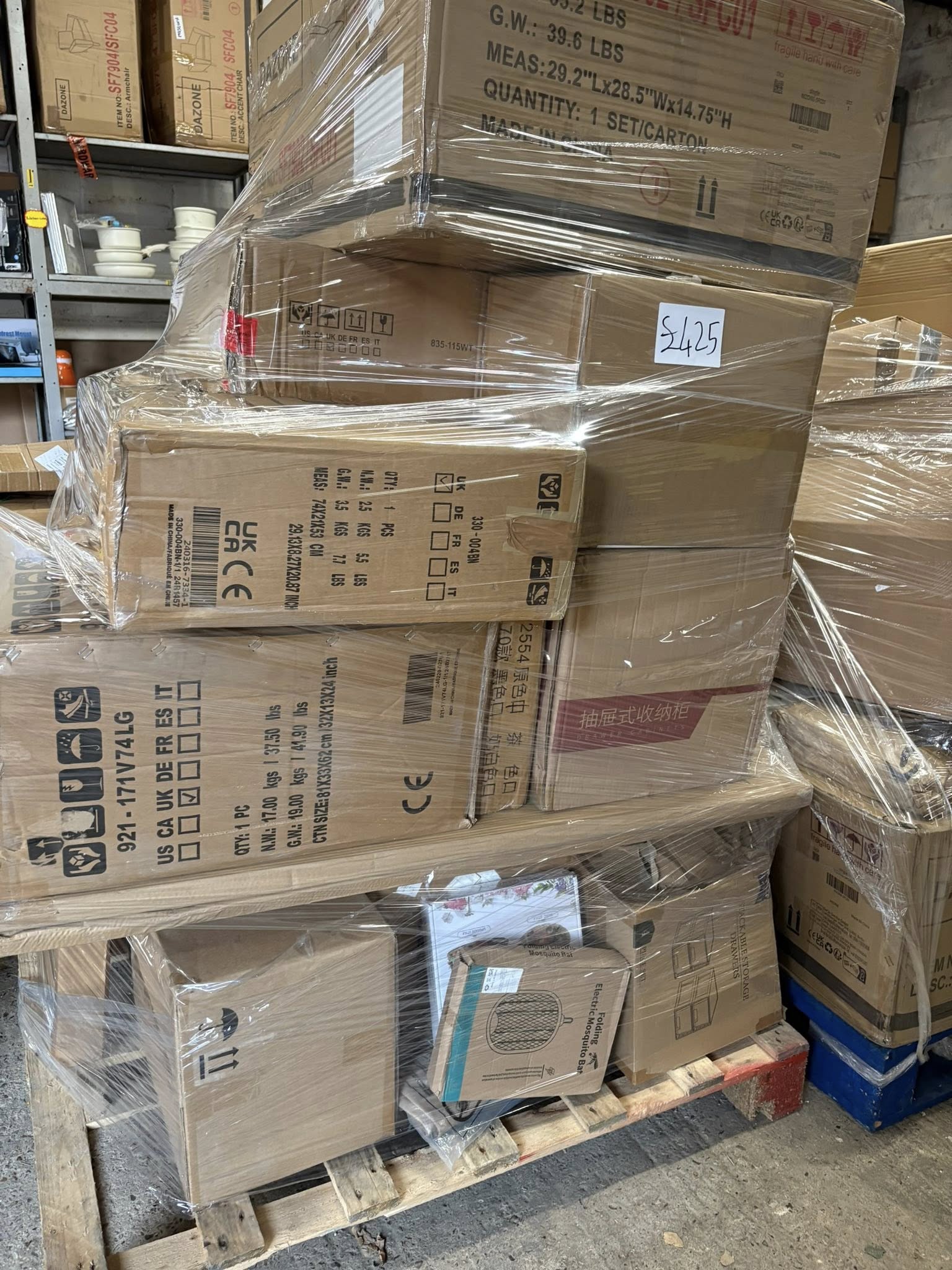 clearance and return pallets